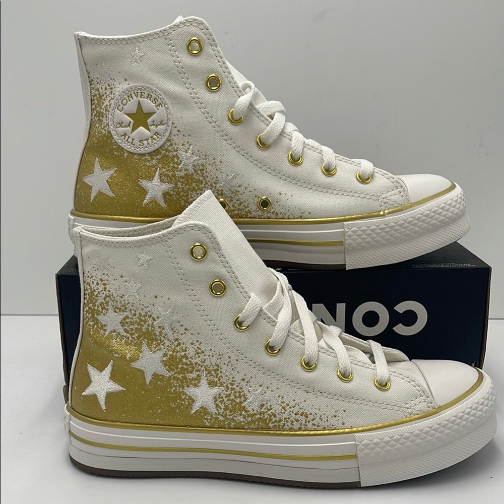 Converse WMNS High-Top Sneakers A12877C
CTAS EVA LIFT HI
VINTAGE WHITE/GOLD - Picture 1 of 16